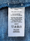 LOFT Chambray Linen Blend Blouse Sz M Button Back Peplum Top Long Sleeve Boho