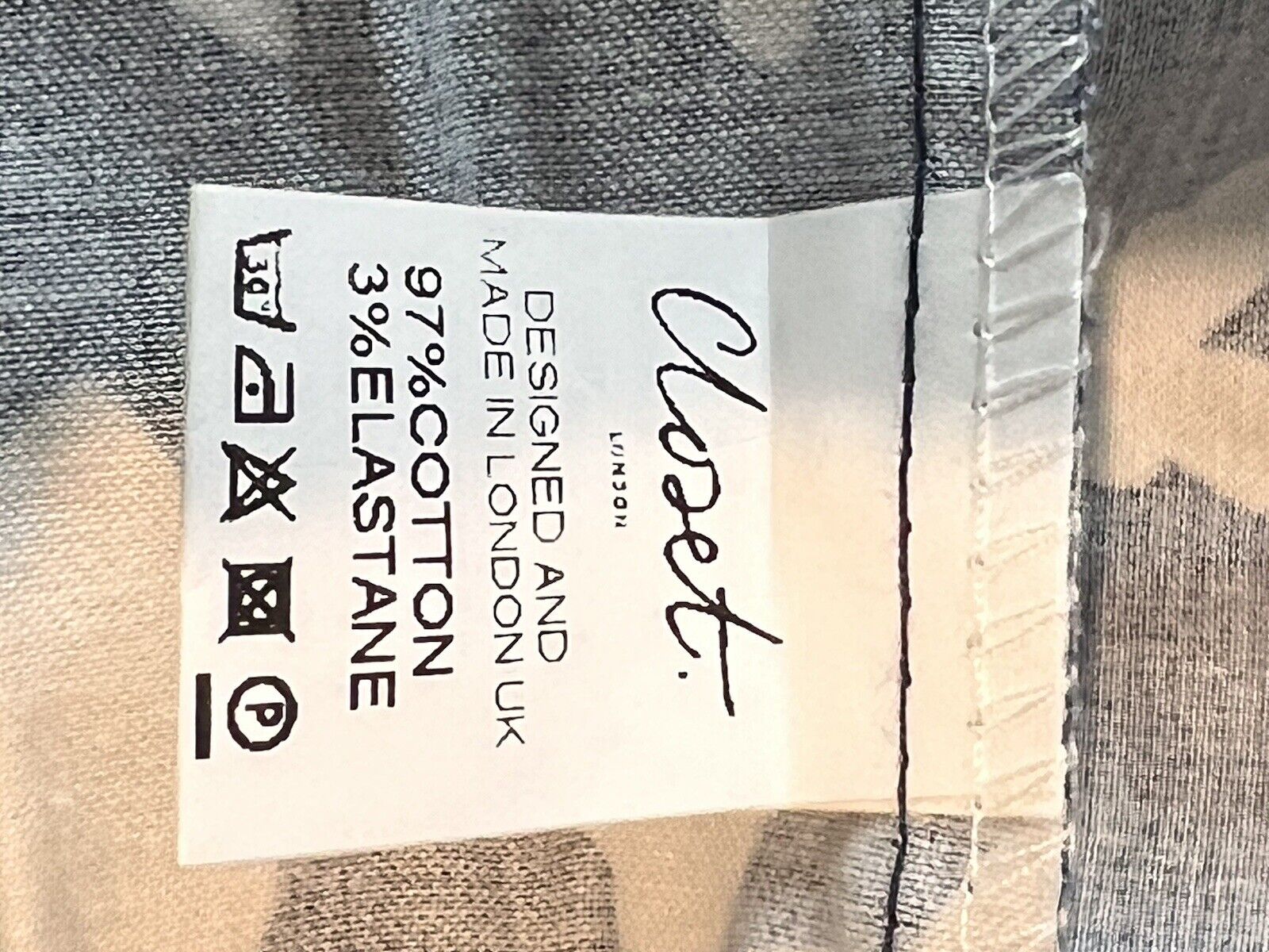 MODCLOTH Closet London Midi Dress Sz 10 Fit Flare Navy/Tan Butterfly Print