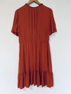 Knox Rose Midi Dress Sz L Pumpkin Spice Burnt Orange Vacation Boho Preppy