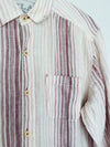 TOMMY BAHAMA Shirt Mens Sz M Relax Striped Long Sleeve Button Up 100% Linen