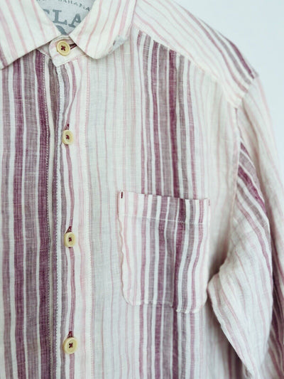 TOMMY BAHAMA Shirt Mens Sz M Relax Striped Long Sleeve Button Up 100% Linen