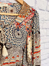 UMGEE Womens Tunic Top Dress Sz Small Brown Flowy Tribal Western Boho