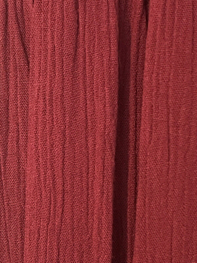 KNOX ROSE Burgundy Long Sleeve Dress Sz M Ruffle Tiered Boho Knee Smock Wrist