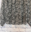 ANN TAYLOR Floral Smock Ruffle Blouse Sz P Small Ditsy Flower Workwear Career