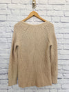 SANCTUARY NWT Chunky Knit Sweater Sz M Long Sleeve V-Neck Cotton/Alpaca Hi-Low