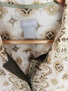CHICOS Button Up Chiffon Blouse Sz 1 Sheer Long Sleeves Paisley Ivory Flowy