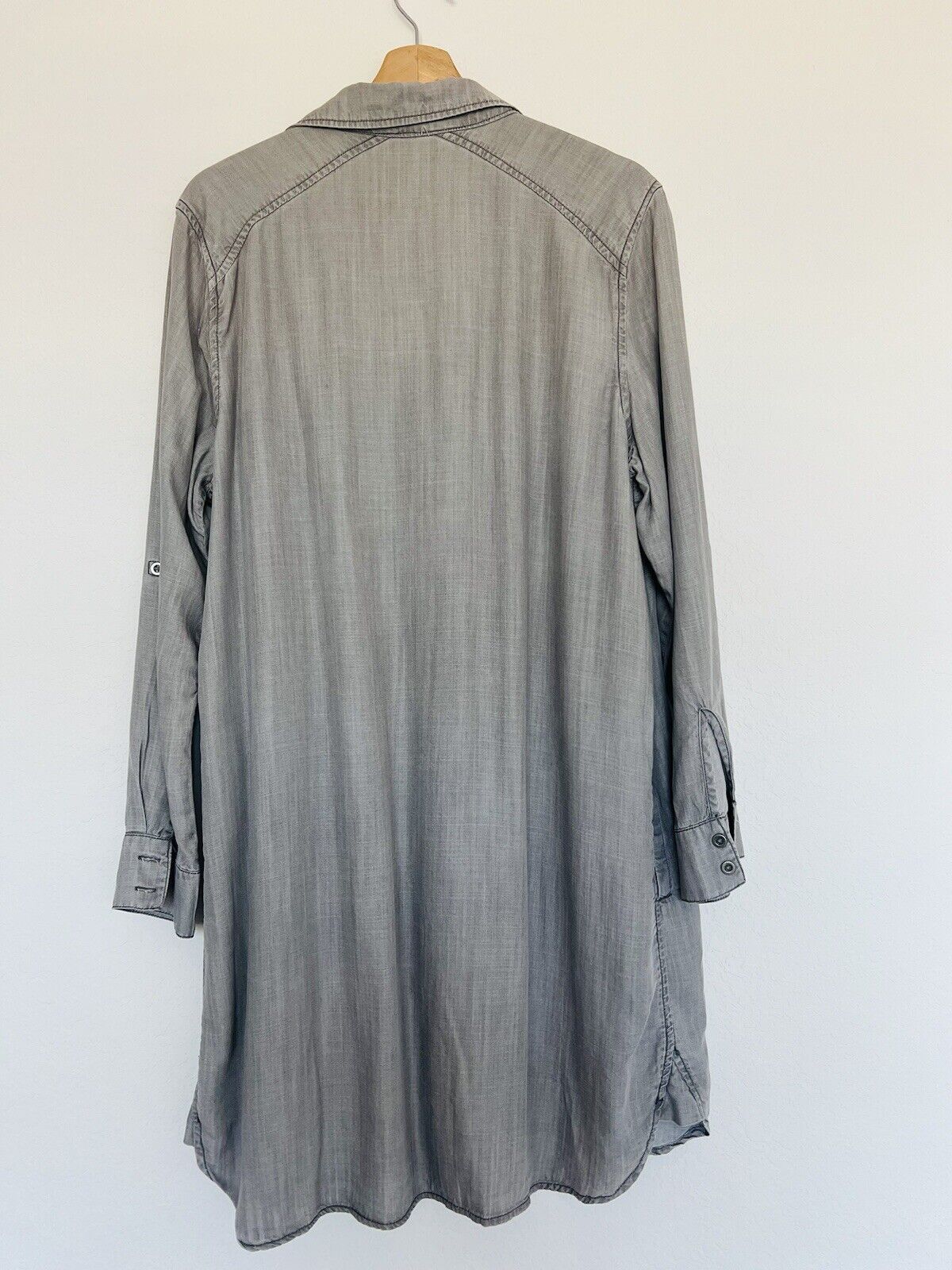 Philosophy Gray Chambray Shirt Dress Size Medium