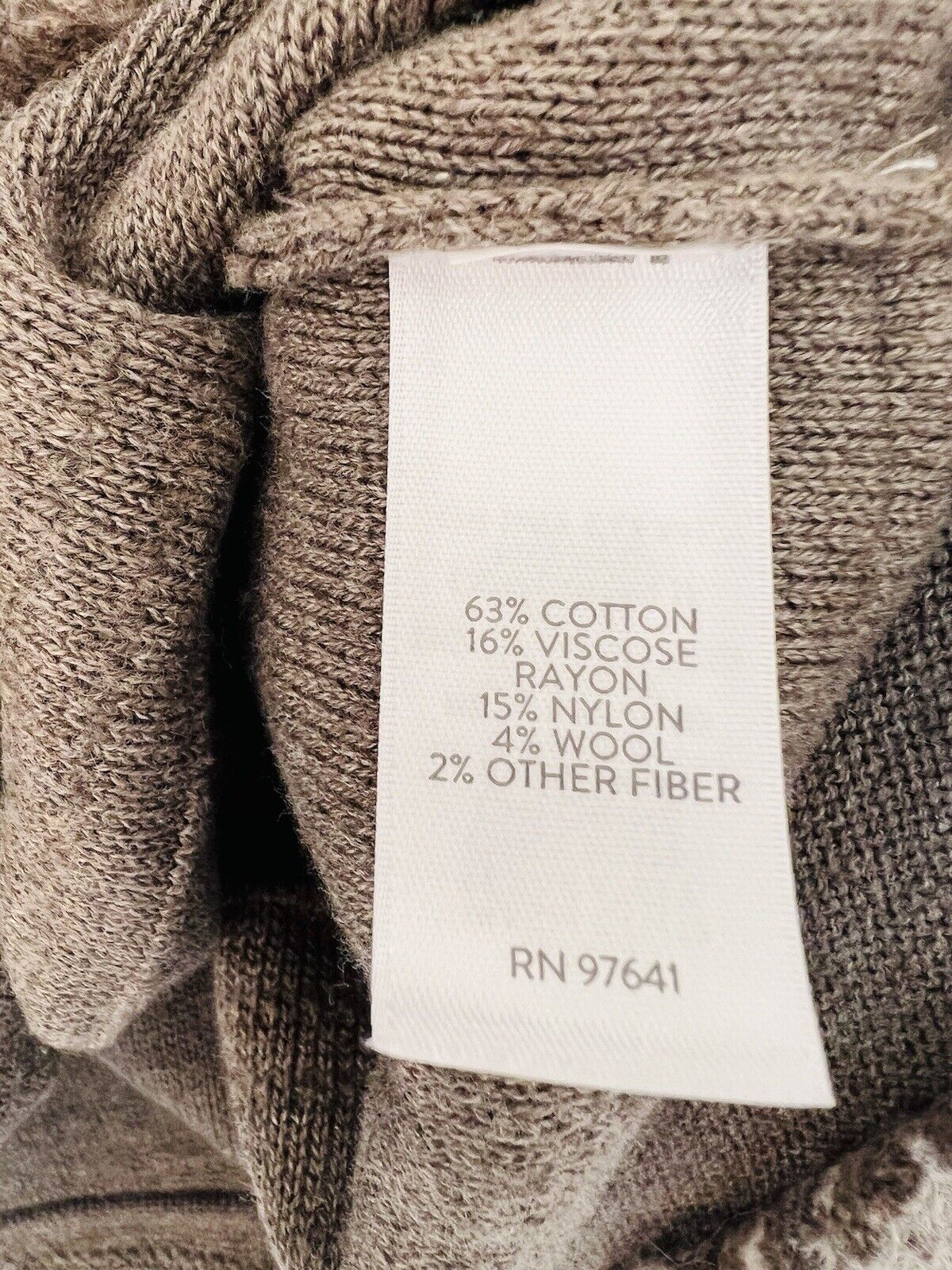 J. JILL Brown Textured Sweater Sz S Brown Long Sleeve Round Neck Wool Blend