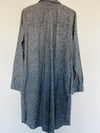 SOHO Street New York & Co Gray Linen Blend Shirt Dress Sz M Minimalist Lagenlook