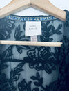 KNOX ROSE Floral Velvet Kimono Sz M/L Flocked Burnout Witchy Whimsigoth Boho