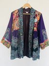 SOFT SURROUNDINGS 100% Soft Wool Jacket Sz L Cardigan Open Front Artsy