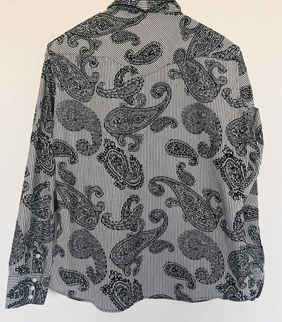 Brooks & Dunn Panhandle Western Shirt Sz XL Pearl Snaps Paisley Velvet Details