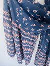 JAPNA Wide Leg Romper Sz M  Floral Wide Legs Ruffle Strapless Smocked Jumpsuit