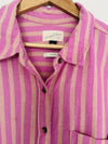 UNIVERSAL THREAD Botton Down Shirt Sz XXL Linen Oversized Pink Coastal Casual