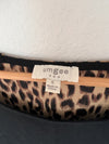 UMGEE Black Dress Leopard Animal Print Sz S Linen Boho Western Fringe Edge