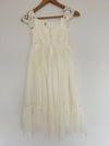 H&M Crochet Lace Tulle Tired Dress Sz 8 Girls Ruffle Hem Holiday Easter Formal