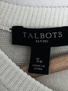 TALBOTS Black White Dress Sz S Petite Knit Short Sleeve Minimalist NWOT