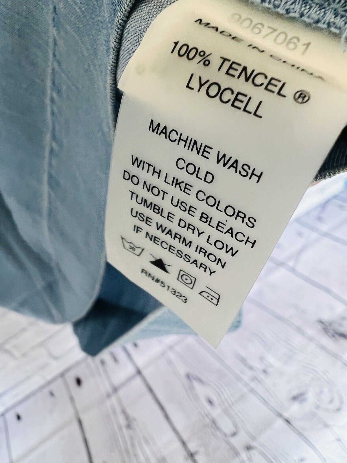 VINCE CAMUTO Womens 100% Tencel Boxy Ruffle Top Sz XL Blue Boho Crop Blouse