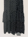 KNOX ROSE Short Sleeve Actual Wrap Dress Sz S Pockets Puff Sleeves Polka Dot