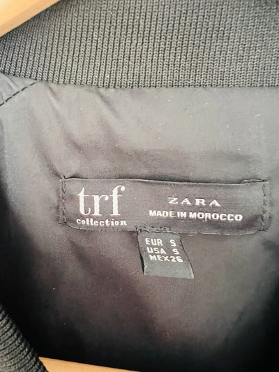 ZARA TRF Collection Floral Polka Dot Bomber Jacket Sz S Red Long Sleeve Y2K 90s