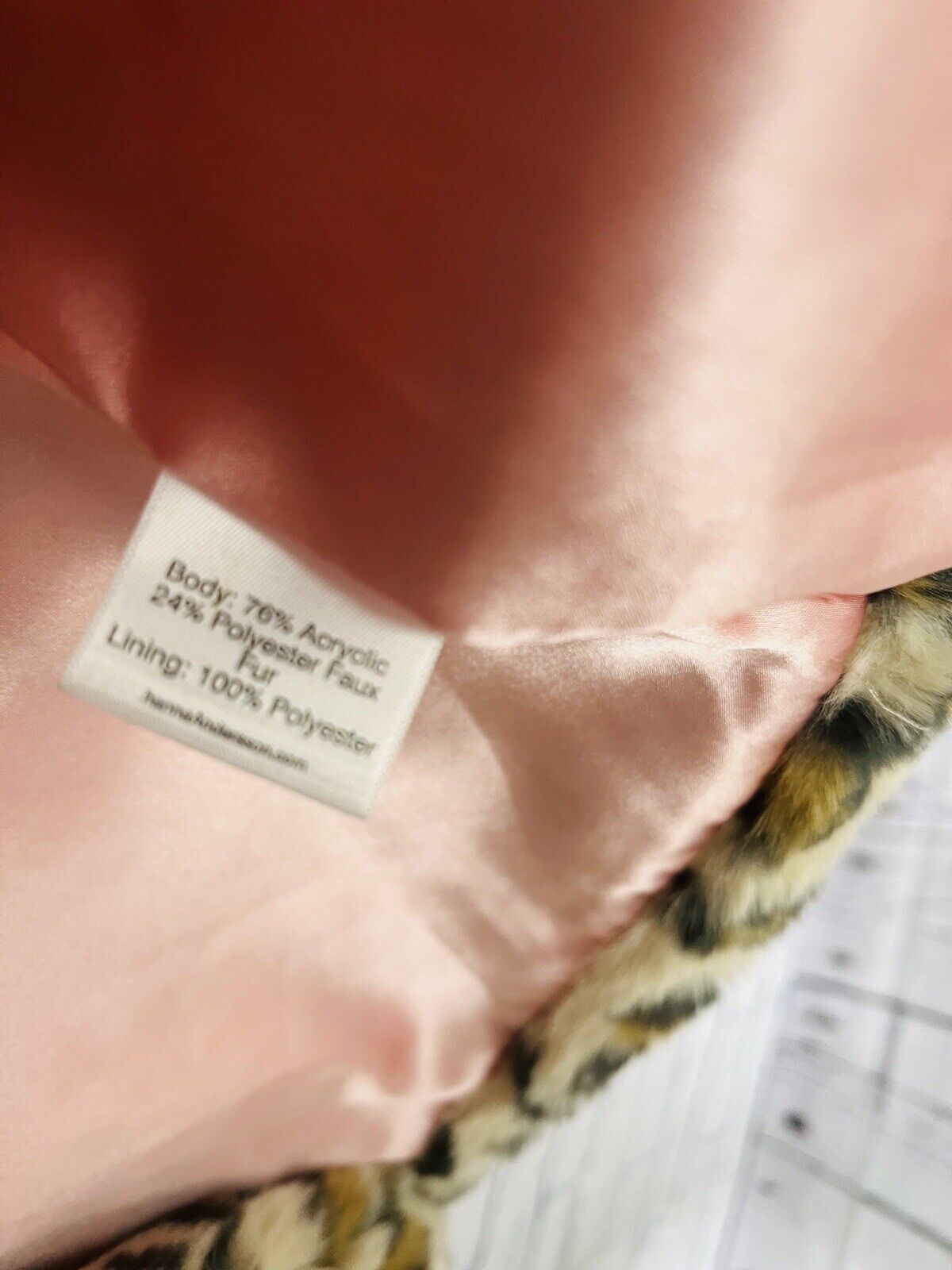 HANNA ANDERSSON Vest  Leopard Faux Fur Animal Print Sz 10 Girls