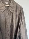 J. JILL Metallic Belted Lightweight Jacket Sz 16 Metallic Sping Zip Front