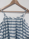 BeachLunchLounge Lexi Cold Shoulder Top Sz XS Lightweight Striped Blouse