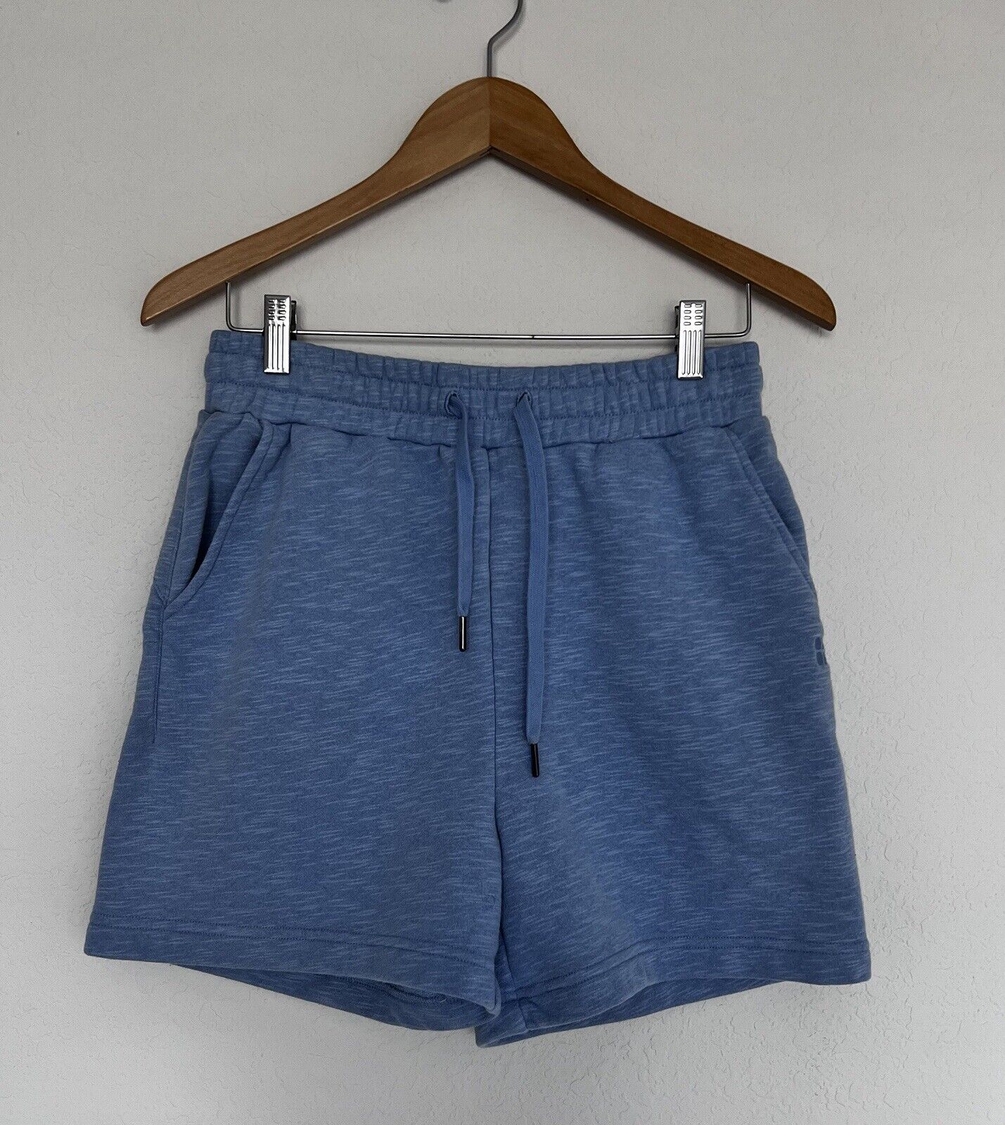 SWEATY BETTY Essentials Longline Blue Sweat Shorts Sz M