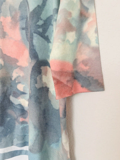 SOFT SURROUNDINGS Pastel Watercolor Sweater Sz S Bohemian Artsy Soft Long Knit