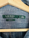 RALPH LAUREN Jeans Company Denim Shirt Sz L Classic Long Sleeve Pullover Boho