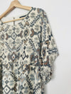French Connection Aztec Beaded Tunic Blouse Sz M Babydoll Western Top Boho