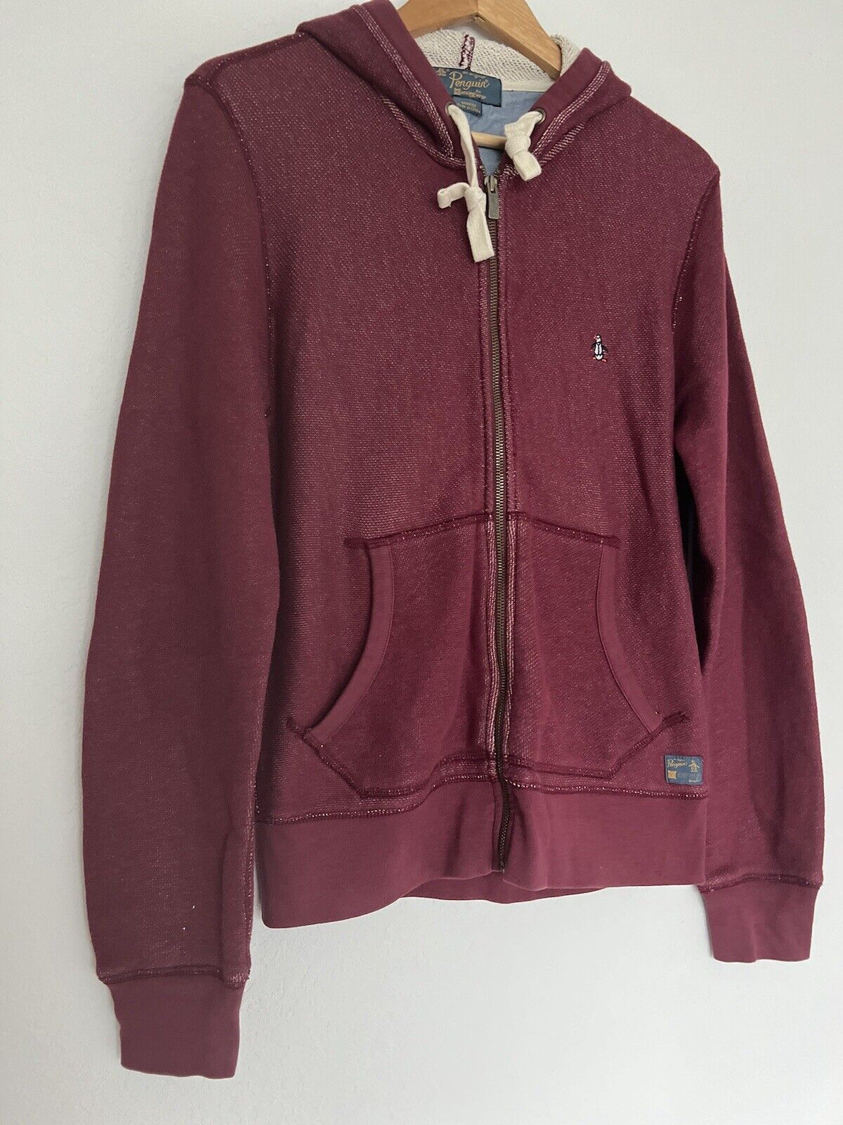 PENGUIN Munsingwear Full Zip Jacket Sz M Hoodie Sweatshirt Pockets