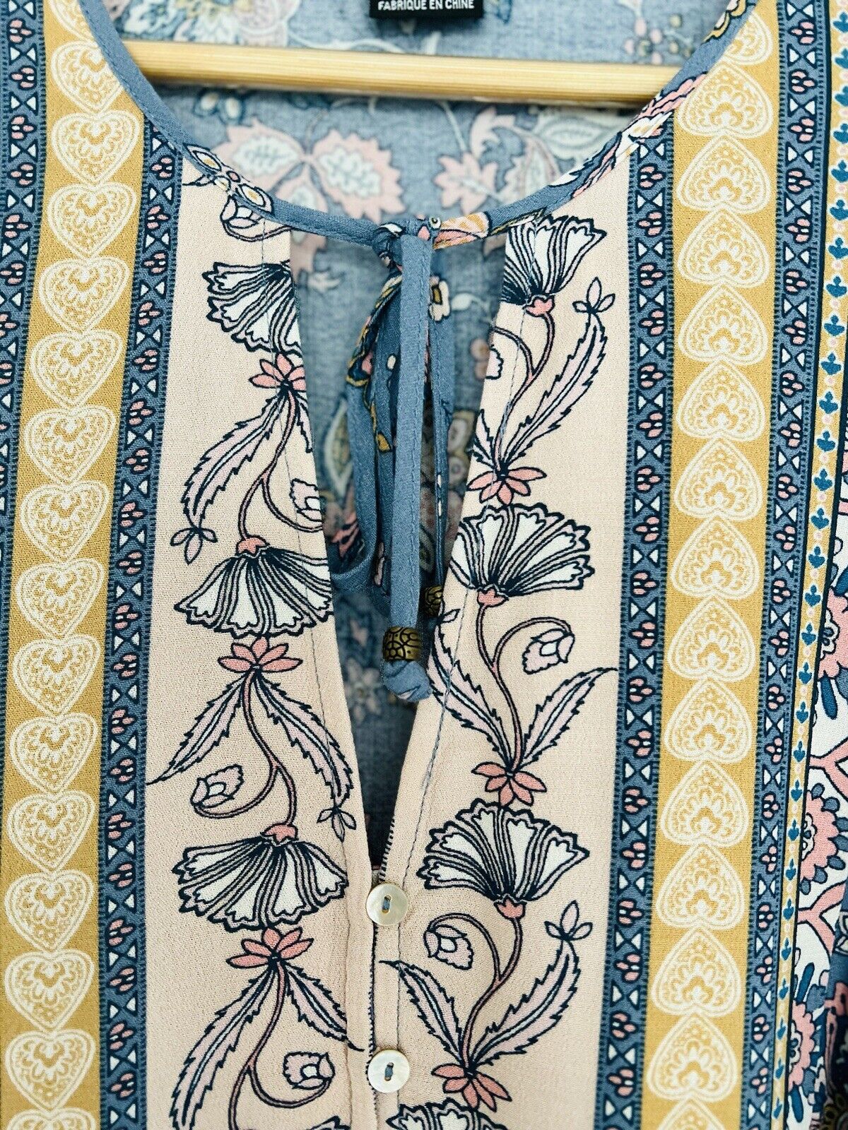 CITY CHIC Floral Tunic Dress Sz XXS Blue Balloon Sleeves Fairy Coquette Boho