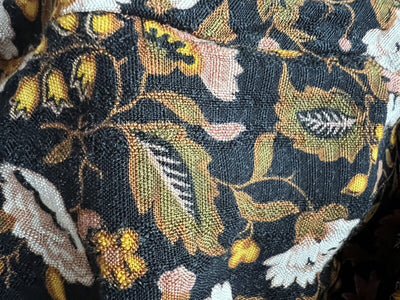 KNOX ROSE Floral Pullover Blouse Sz XL Tie Neck Long Sleeve Tunic Top Boho