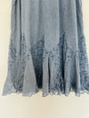 KRAZY KAT NWT Blue Ruffle Maxi Skirt Sz XL Lined Lace Fairy Boho Western