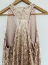 Elizabeth and James Tank Dress Sz 4 Rose Gold Sequins Above Knee Small Night Out