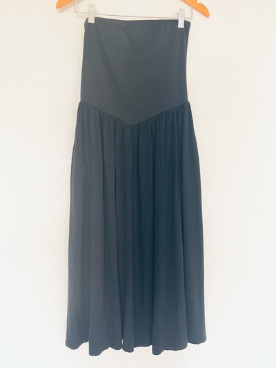 UNBRANDED Womens Black Stretch Strapless Dress Thick Quality Material