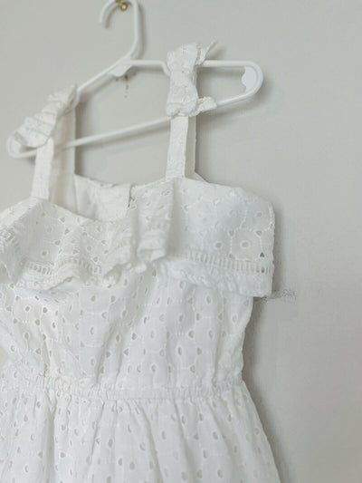 JANIE AND JACK Toddler Girl White Summer Dress Sz 7 Easter Formal Wedding