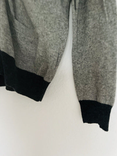 J. CREW Mens Gray Button Cardigan Sz S Cashmere Blend Pockets Grandpa Sweater