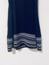 THML Womens Embroidered Navy Dress Sz S Sleeveless Knee Length