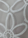 PAZZO Floral Crochet Lace Overlay Blouse Ivory Sz S Short Puff Sleeves Boho Top