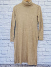 ANN TAYLOR NWT Long Turtleneck Sweater Dress Sz PS Tan Soft Cozy Knit