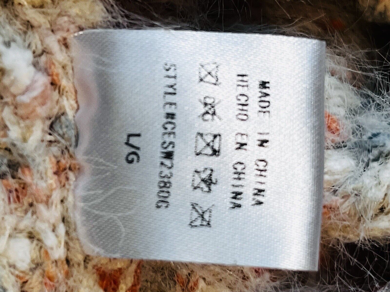 ADORA Chunky Pom Pom Sweater Sz L Pastel Pink Heavy Knit Turtleneck Boho