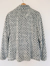 SIMPLY SOUTHERN Fuzzy Sherpa Jacket Sz M Gray Teddy Pullover Cozy 1/4 Zip Coat