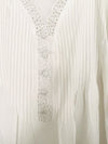 CHELSEA & THEODORE Crochet Top Plus Sz 2X 3/4 Sleeve V-Neck Pullover Botton Boho