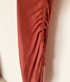 Intimately Free People Slip Dress Sz L Rust Orange Ruche Sides