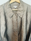 J. JILL Metallic Belted Lightweight Jacket Sz 16 Metallic Sping Zip Front