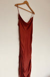 Intimately Free People Slip Dress Sz L Rust Orange Ruche Sides