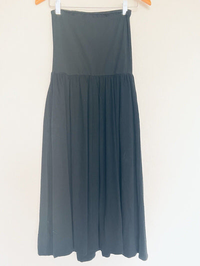UNBRANDED Womens Black Stretch Strapless Dress Thick Quality Material