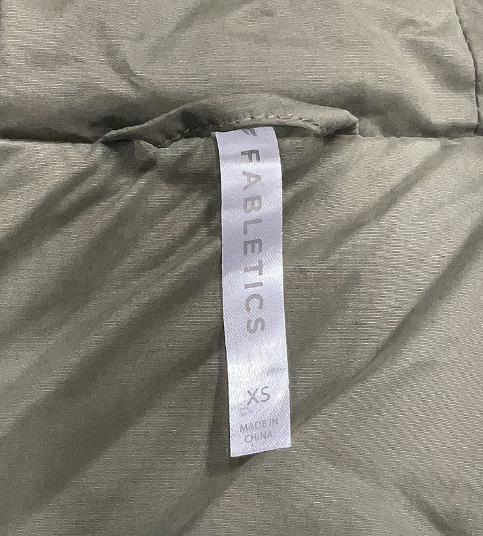 FABLETICS Crop Puffer Coat/Jacket Womens XS Olive Winter Snow Outerwear